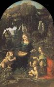 Leonardo  Da Vinci Madonna of the Rocks France oil painting artist